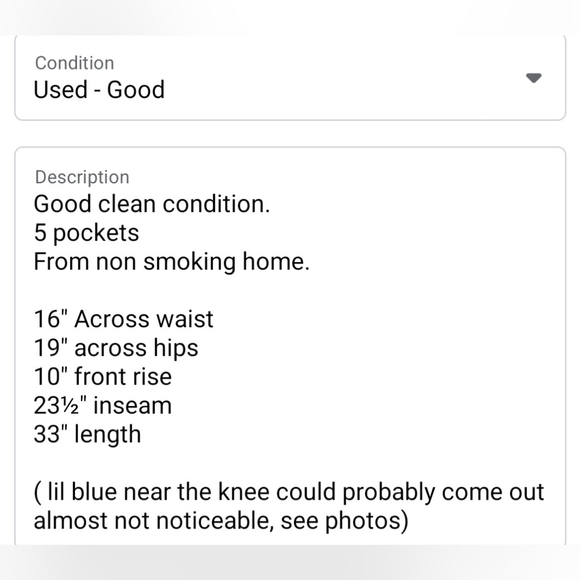 Liz Claiborne 100% Cotton Jeans Pants 5 Pockets Size 6 - Picture 7 of 7